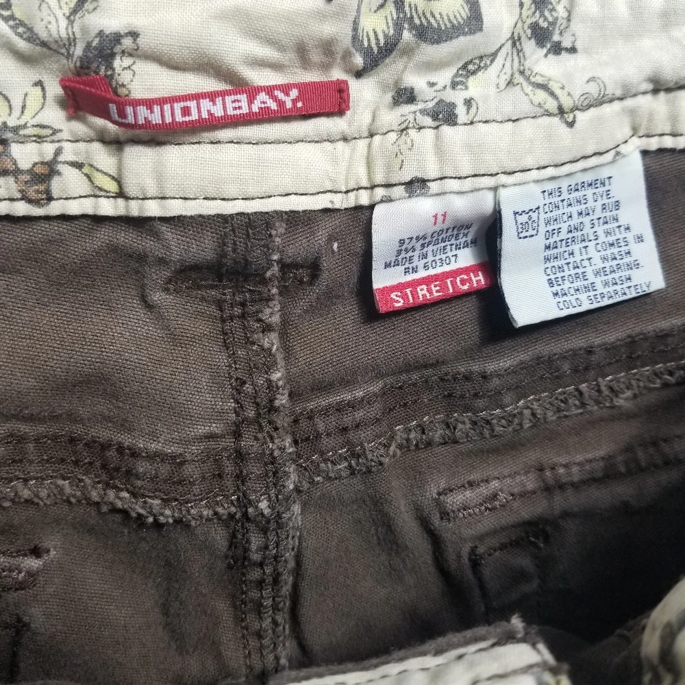 UNIONBAY BROWN PANTS SIZE 11 - Picture 3 of 13